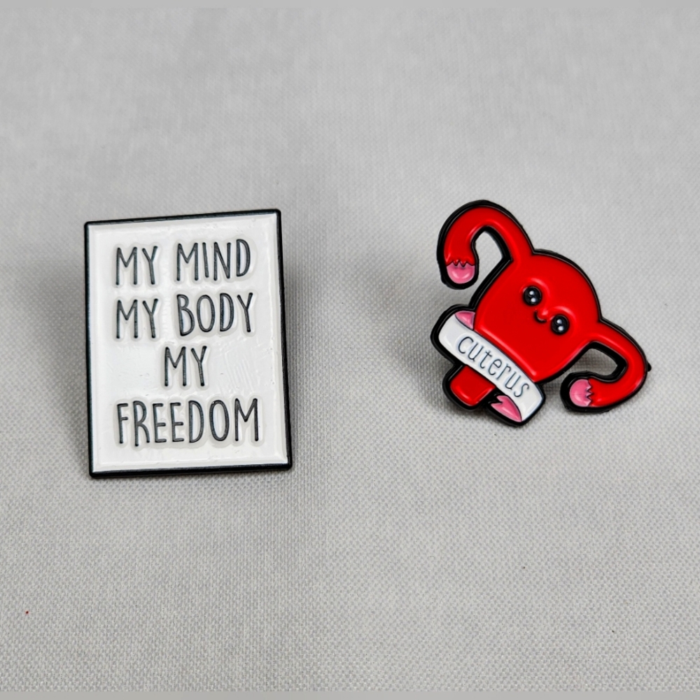 Women's Rights statement enamel pins set